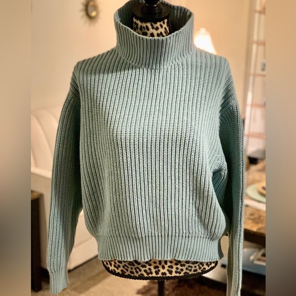 FRENCH CONNECTION | Chunky Knit Turtleneck Sweater | Size L - Picture 2 of 6